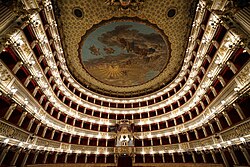 The San Carlo theater in Naples.