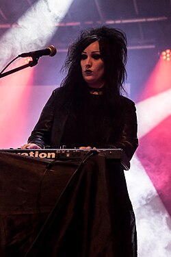The Italian dark wave band Dark Door at the Nocturnal Culture Night 12 2017 in Deutzen, Germany