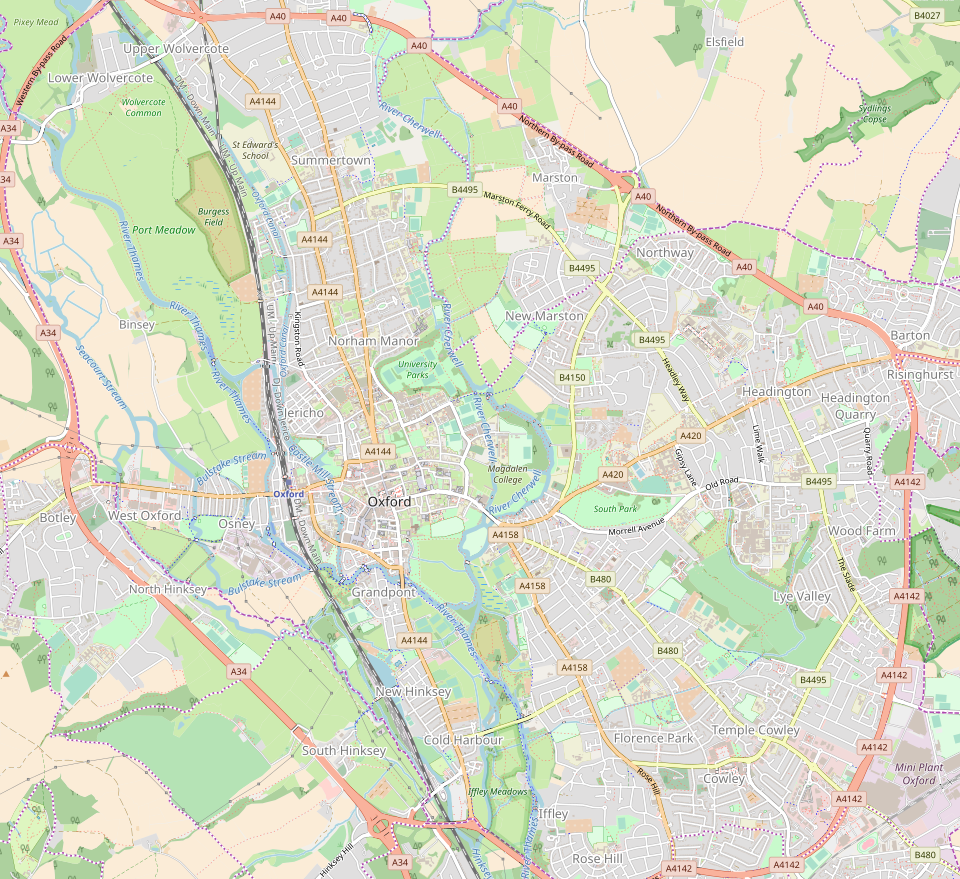 Map of Oxford