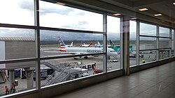 View from the international terminal