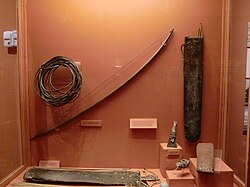 Bow and arrows.
