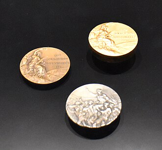 1932 Olympics Medals with the traditional Trionfo design.