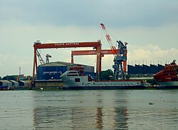 Cranes at the Cochin Shipyard