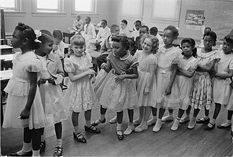 School integration, Barnard School, Washington, D.C., 1955