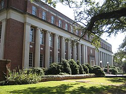 Jones Hall, where the School of Law was located from 1969 until 1995. It now acts as a Special Collections library and houses Classical Studies, Jewish Studies, and Stone Center for Latin American Studies.