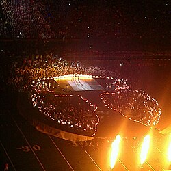 The halftime show featuring Beyoncé