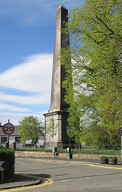 The 31-metre-high (101 ft 8 in) Buchanan Monument in Killearn commemorates his nearby birthplace.