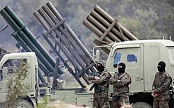 Hezbollah fighters in southern Lebanon, May 2023