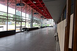 An empty bus station in Tandil in late March 2020.
