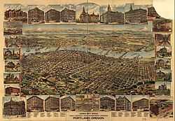1890 map of Portland