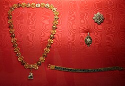 Insignia of the British Order of the Garter.