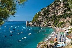 The Amalfi Coast is one of Italy's major tourist destinations.[245]