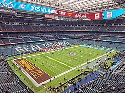 The Bernabéu during the Washington Commanders v Miami Dolphins game on 16 November 2025