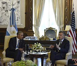 Macri and U.S. president Obama, March 2016