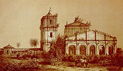 1846 impression of San Ignacio Miní, a Jesuit Reduction, abandoned following the temporary abolition of the order in 1773