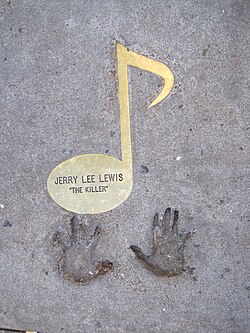 Lewis's "Brass Note" at the Beale Street Walk of Fame in Memphis
