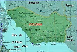 Map of Colonia Department