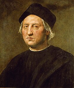 The Italian explorer Christopher Columbus leads an expedition to the New World, 1492. His voyages are celebrated as the discovery of the Americas from a European perspective, and they opened a new era in the history of humankind and sustained contact between the two worlds.