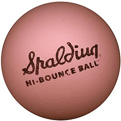 The rubber spaldeen, often used to play variations of baseball in the street[240]