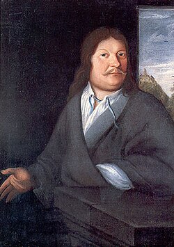 Color painting of Bach's father from 1685