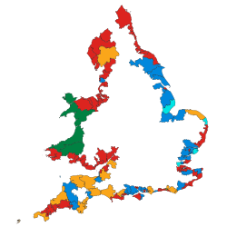 Results of coastal constituencies within England and Wales at the 2024 general election: Labour Party Conservative Party Liberal Democrats Reform UK Green Party Plaid Cymru