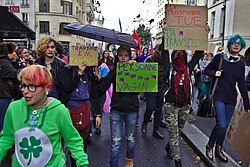 A 2017 trans march called "Existrans"