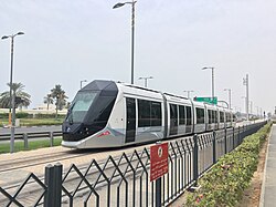 Dubai Tram is one of the first completely ground-level power supply-based tram networks in the world.[241]