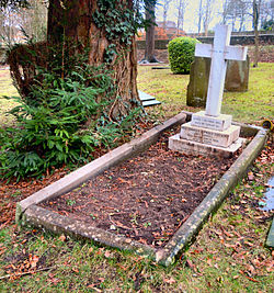 The grave of Lewis Carroll at the Mount Cemetery in Guildford