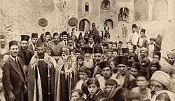 Celebration at a Syriac Orthodox monastery in Mosul, early 20th century