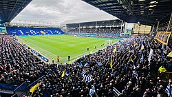 Everton playing against Nottingham Forest at Goodison Park, 21 April 2024