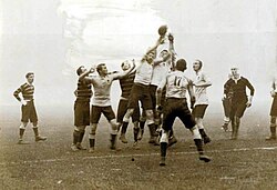 At the 1908 Olympic Games Cornwall's rugby football team represented England (against Australia).