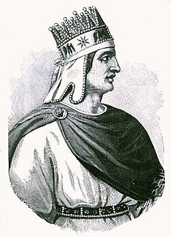 A late 19th century depiction of Tigranes based on his coinage[74]