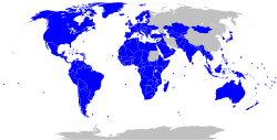 Availability of Prime Video in the world as of July 2026