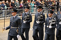 Members of the RAF Regiment on parade, 2013