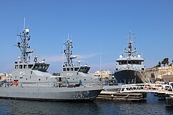 Maltese patrol ship at Hay Wharf, Floriana
