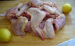 Cuts from plucked chickens