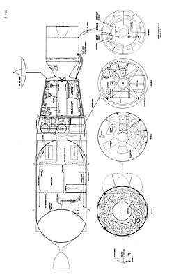 Cutaway diagram of the Venus flyby spacecraft