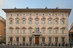 Palazzo Madama in Rome, seat of the Senate of the Republic, the upper house of the Italian Parliament