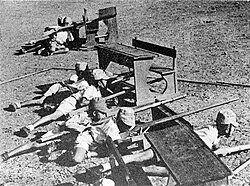Japanese officers training young Indonesian recruits, c. 1945