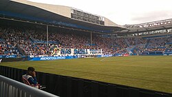 Alavés supporters before their first league match at home, against Sporting Gijón