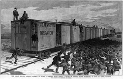 The Great Southwest railroad strike of 1886 was a trade union strike involving more than 200,000 workers.[34]