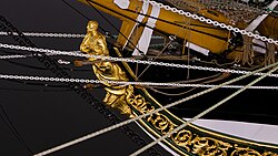Figurehead of the Amerigo Vespucci sail boat, 1931