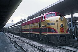 The Kansas City Southern Railway's Flying Crow at New Orleans Union Terminal on November 22, 1967