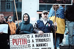 Protest against the Russian invasion of Ukraine in Brussels, Belgium, 27 February 2022