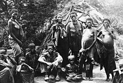 Nama group in front of a hut