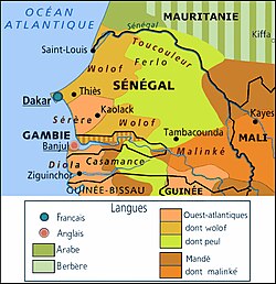 Ethnolinguistic map of Senegal