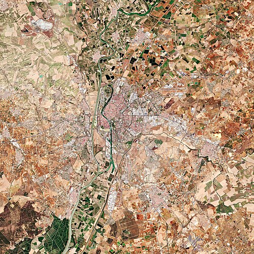 Satellite imagery of Seville (Sentinel-2, Copernicus Programme, European Space Agency)