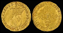 Louis d'or of Louis XIII, 1641