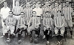 Argentine football team River Plate wearing St. Margaret's shirts in 1920[12][13] Other Argentine clubs such as Boca Juniors[14] and Racing[15] also wore St Margaret's