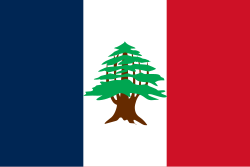 Flag of Greater Lebanon during the French mandate (1920–1943)